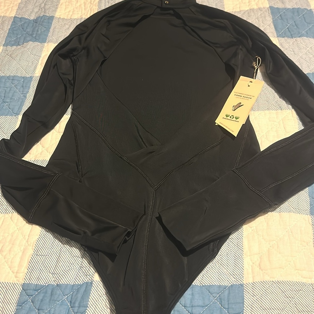 New We Are Hah Gloves Off One Piece Swimsuit Bodysuit Black - Picture 8 of 16